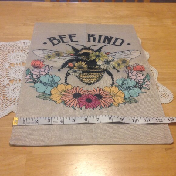 Bee Kind Hippie, Boho garden flag, nwot - Picture 2 of 3